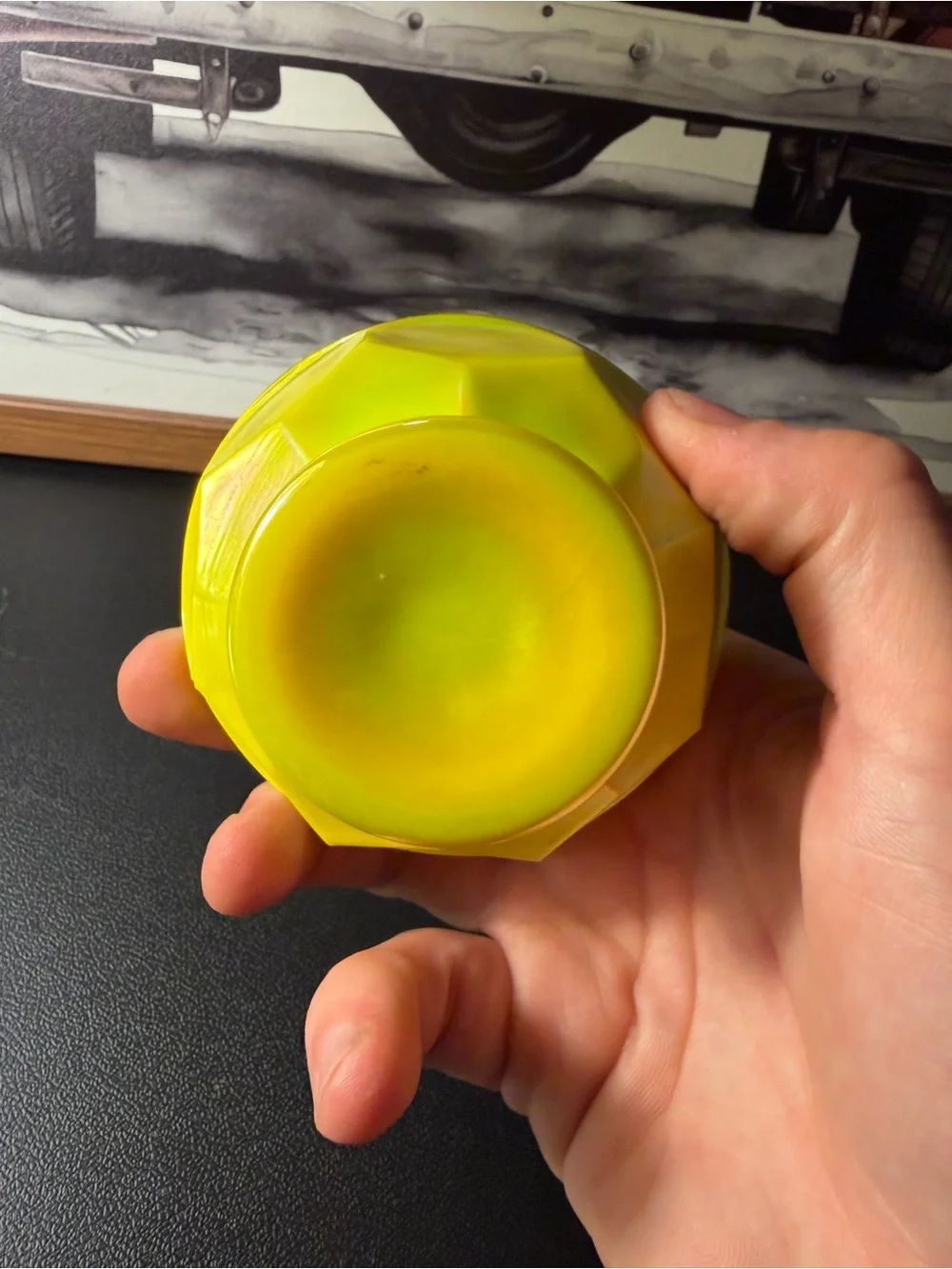 Modern Yellow mosser glass fairy lamp